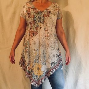 Johnny Was 100% Silk Floral Tunic/Dress
